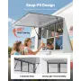 VEVOR Koncessionsvindue 152x92 cm, Servicevindue i aluminiumslegering til Food Truck, op til 85 graders stand serveringsvindue