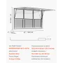 Concession Window 152x92 cm, Aluminum Alloy Service Window for Food Truck, Up to 85 Degrees Stand Serving Window with 6 Sliding 