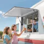 Concession Window 152x92 cm, Aluminum Alloy Service Window for Food Truck, Up to 85 Degrees Stand Serving Window with 6 Sliding 