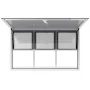 Concession Window 152x92 cm, Aluminum Alloy Service Window for Food Truck, Up to 85 Degrees Stand Serving Window with 6 Sliding 