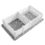 VEVOR Dog Whelping Box, 1.86x0.97x0.5 m, Plastic Dog Whelping Pen with Adjustable Height Door, Puppy Playpen with Waterproof Pee