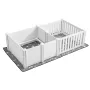 Dog Whelping Box, 1.86x0.97x0.5 m, Plastic Dog Whelping Pen with Adjustable Height Door, Puppy Playpen with Waterproof Pee Pad, 