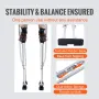 Drywall Stilts, 91.4 cm-127 cm Adjustable Aluminum Tool Stilts with Protective Knee Pads, Durable and Non-slip Work Stilts for S