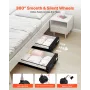 Under Bed Storage with Wheels, 770 x 470 x 173 mm, Underbed Containers with Clear Lid, Underbed Shoe Organizer, Rolling Under th