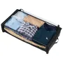 Under Bed Storage with Wheels, 770 x 470 x 173 mm, Underbed Containers with Clear Lid, Underbed Shoe Organizer, Rolling Under th