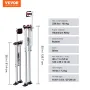 Drywall Stilts, 91.4 cm-127 cm Adjustable Aluminum Tool Stilts with Protective Knee Pads, Durable and Non-slip Work Stilts for S