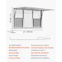 Koncessionsvindue 152x92 cm, Servicevindue i aluminiumslegering
