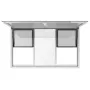 Koncessionsvindue 152x92 cm, Servicevindue i aluminiumslegering