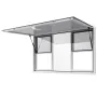 Koncessionsvindue 152x92 cm, Servicevindue i aluminiumslegering