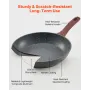 Frying Pan Skillet, Aluminum Egg Fry Pans, 3 Piece Set (250, 280, 325 mm), Nonsitck Heavy-Duty Skillets with Heat-Resistant Hand