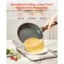 Frying Pan Skillet, Aluminum Egg Fry Pans, 3 Piece Set (250, 280, 325 mm), Nonsitck Heavy-Duty Skillets with Heat-Resistant Hand