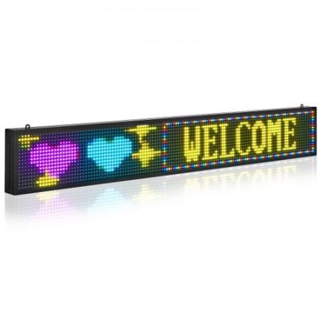 52x8in Programmable LED Sign Digital Scrolling Display Board P10 Fullcolor