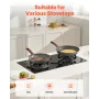 Frying Pan Skillet, Aluminum Egg Fry Pans, 3 Piece Set (250, 280, 325 mm), Nonsitck Heavy-Duty Skillets with Heat-Resistant Hand