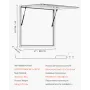 VEVOR Concession Window 92x92 cm, Aluminum Alloy Frame Service Window for Food Truck, Up to 85 Degrees Stand Serving Window with