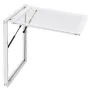 Concession Window 92x92 cm, Aluminum Alloy Frame Service Window for Food Truck, Up to 85 Degrees Stand Serving Window with Awnin