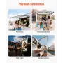VEVOR Concession Window 92x61 cm, Aluminum Alloy Service Window for Food Truck, Up to 85 Degrees Stand Serving Window with 2 Sli