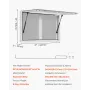 VEVOR Concession Window 92x61 cm, Aluminum Alloy Service Window for Food Truck, Up to 85 Degrees Stand Serving Window with 2 Sli