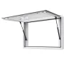 Concession Window 92x61 cm, Aluminum Alloy Service Window for Food Truck, Up to 85 Degrees Stand Serving Window with 2 Sliding W