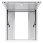 Concession Window 92x92 cm, Aluminum Alloy Service Window for Food Truck, Up to 85 Degrees Stand Serving Window with 4 Sliding W