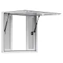 Concession Window 92x92 cm, Aluminum Alloy Service Window for Food Truck, Up to 85 Degrees Stand Serving Window with 4 Sliding W