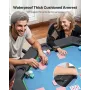 VEVOR sammenklappeligt pokerbord, 8 spillere 1220 mm sammenklappeligt casino fritidsbord med polstrede skinner og kopholdere,