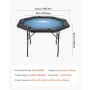 sammenklappeligt pokerbord, 8 spillere 1220 mm sammenklappeligt