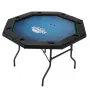 VEVOR sammenklappeligt pokerbord, 8 spillere 1220 mm sammenklappeligt casino fritidsbord med polstrede skinner og kopholdere,