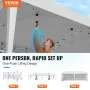 VEVOR Pop Up Canopy, 5.9 x 2.96 m Instant Canopy Portable Gazebo with 3 Sidewalls & 2 Ventilated Windows, Height Adjustable Pop-
