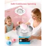 Cotton Candy Machine Commercial, 1000W Electric Candy Floss Maker, Easy Use with 38cm Stainless Steel Bowl and Sugar Scoop, Make