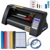 Vinyl Cutter, 375mm Vinyl Plotter, LED Screen Plotter Cutter, Semi-Automatical Built-in Optical Eye for Accurate Guiding,