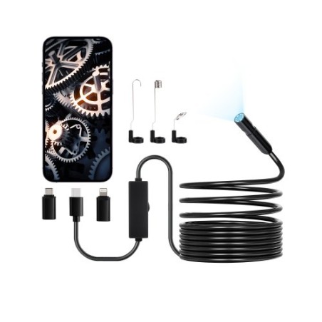 Endoscope Camera 1920P HD Borescope for Android & IOS with 5m Cable