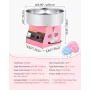 VEVOR Candy Candy Machine Commercial, 1000 W elektrisk Candy Floss Maker, nem brug med 38 cm rustfri stålskål og sukkerske