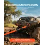 Heavy Duty Tow Strap Recovery Kit 76.2 mm x 6.1 m (MBS-16329 kg) Tree Saver Winch Strap, Triple Reinforced Loop & Protective Sle