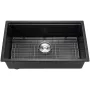 VEVOR 76 cm Kitchen Sink Workstation, Undermount Granite Sink, Drop-In Single Bowl Farmhouse Basin with Multiple Accessories, Ho