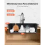 84 cm Kitchen Sink Workstation, Top Mount Granite Sinks, Drop-In Single Bowl Farmhouse Basin with Multiple Accessories, Househol