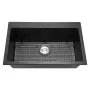 84 cm Kitchen Sink Workstation, Top Mount Granite Sinks, Drop-In Single Bowl Farmhouse Basin with Multiple Accessories, Househol