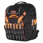 Tool Backpack, 45 Pockets, Heavy-duty Tools Storage Organizer Work Bags with Laptop Compartment & Reinforced Fabric Basee, Elect