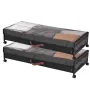 VEVOR Under Bed Storage with Wheels, 915 x 460 x 185 mm, Underbed Containers with Clear Lid, Underbed Shoe Organizer, Rolling Un