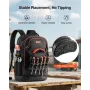 VEVOR Tool Backpack, 65 Pockets, Heavy-duty Tools Storage Organizer Work Bags with Laptop Compartment & Molded Base, Electrician
