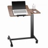 Overbed Table Mobile Bed Side Desk with Flip Desktop Wheels & Cup Holder