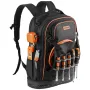 VEVOR Tool Backpack, 65 Pockets, Heavy-duty Tools Storage Organizer Work Bags with Laptop Compartment & Molded Base, Electrician