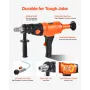 VEVOR Diamond Core Drilling Machine, 200 mm Drilling Diameter, Handheld Dry and Wet Concrete Core Drill Rig with 4 Drill Bits, 1