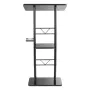 Podium Stand, 1180 mm Metal Lectern, Curved Standing Podium with Wide Reading Surface, Open Storage Compartment, Book Stopper, C