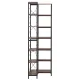 VEVOR 7 Tier Corner Bookshelf, Tall Corner Bookcase Strage, Large L-Shaped Bookshelf Organizer with Metal Frame & Wooden Shelves