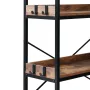 VEVOR 5 Tier Corner Bookshelf, Tall Corner Bookcase with 4 Hooks, L-Shaped Bookshelf Organizer with Metal Frame & Wooden Shelves