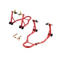 Motorcycle Front & Rear Stand Lift 850lb Spoolift Paddock Swingarm Arm Red