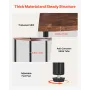 5 Tier Corner Shelf, Tall Corner Stand with LED Light and Doors, Wall Shelves Tower Storage Organizer, Metal Frame & Wooden Shel