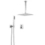 VEVOR Shower Faucet Set, Rainfall Bathroom Shower System with 12-Inch (30.5cm) Square Rain Shower Head and Handheld Spray, Ceili