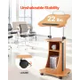 Podium Stand, 1100 mm trætalerstol, bærbart skrivebord til