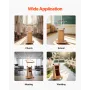 Podium Stand, 1100 mm Wooden Lectern, Portable Laptop Desk with Lockable Wheels, Wide Reading Surface and Open Storage Area, Adj
